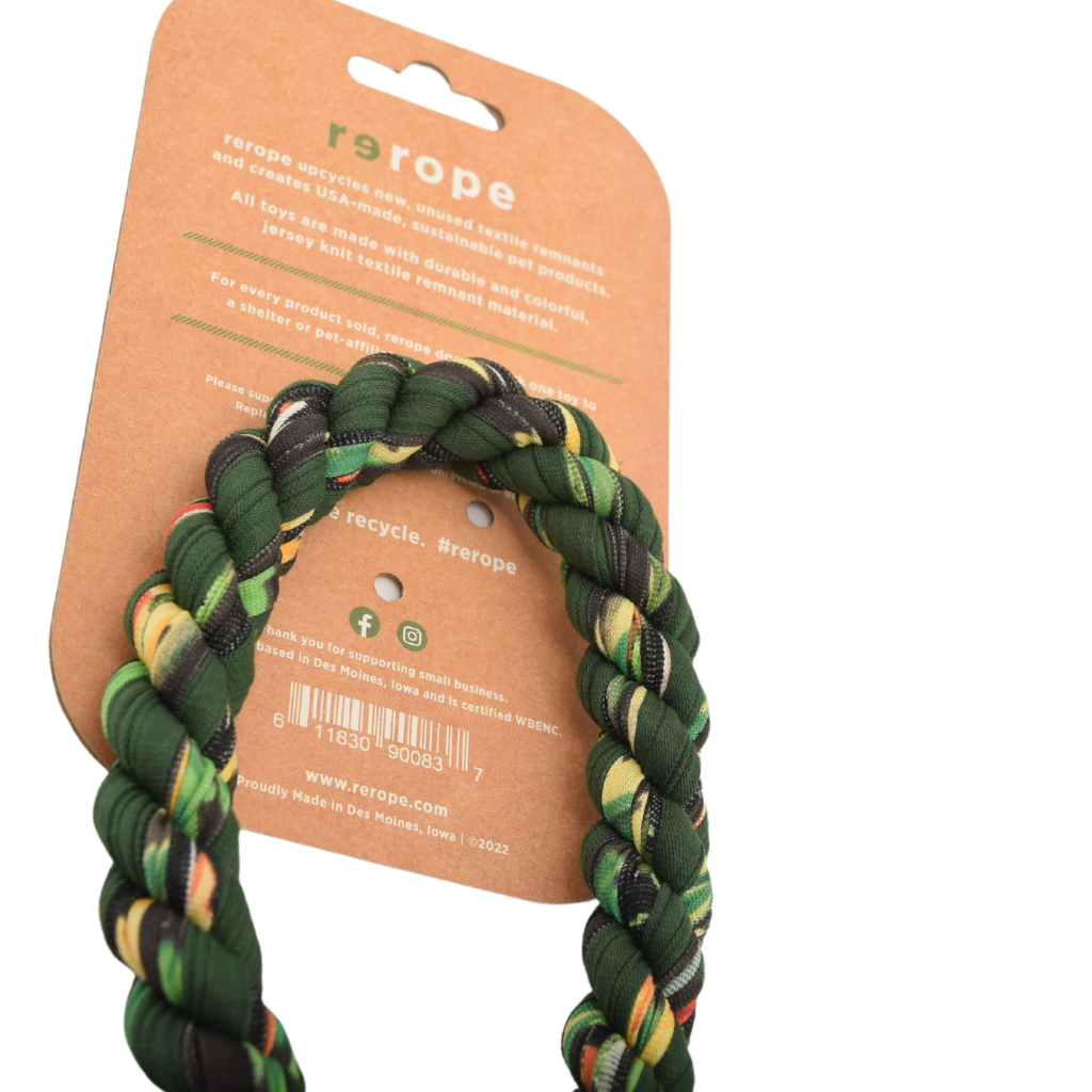 Upcycled Rope Tug with Tennis Ball