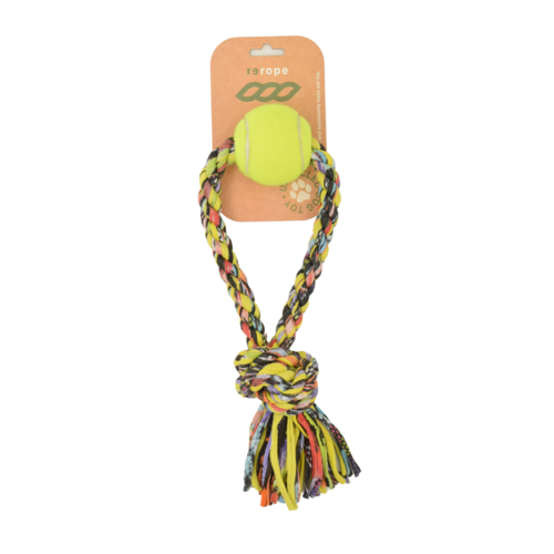 Upcycled Rope Tug with Tennis Ball