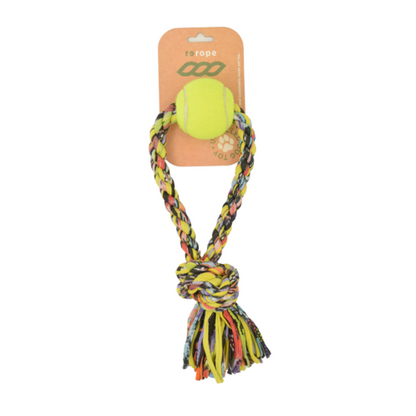 Upcycled Rope Tug with Tennis Ball
