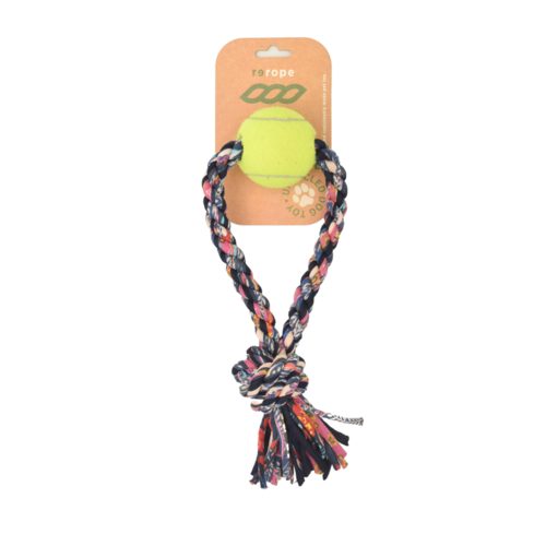 Upcycled Rope Tug with Tennis Ball