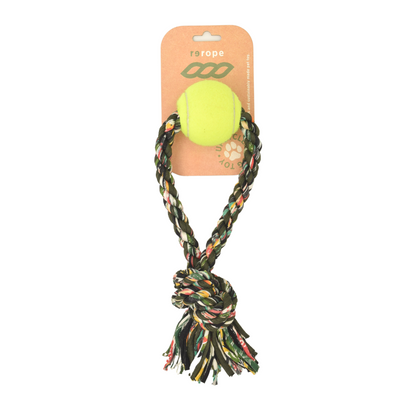 Upcycled Rope Tug with Tennis Ball