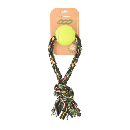 Upcycled Rope Tug with Tennis Ball