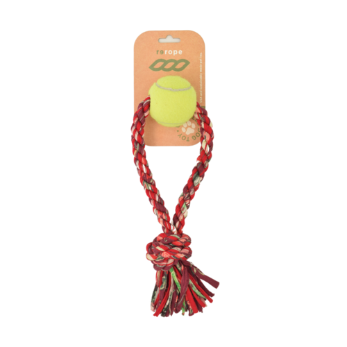 Upcycled Rope Tug with Tennis Ball