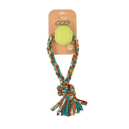 Upcycled Rope Tug with Tennis Ball